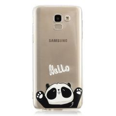 Силіконовий (TPU) чохол Deexe Pretty Glossy для Samsung Galaxy J6 2018 (J600), Lovely Panda
