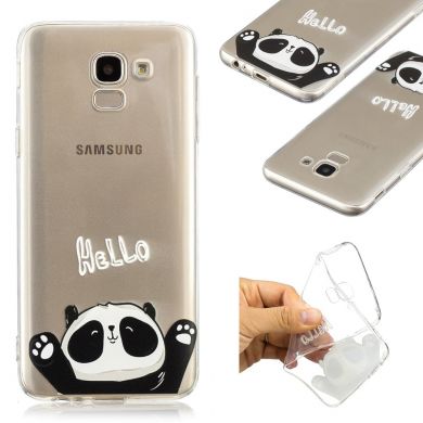Силіконовий (TPU) чохол Deexe Pretty Glossy для Samsung Galaxy J6 2018 (J600), Lovely Panda