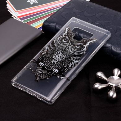 Силиконовый (TPU) чехол Deexe Pretty Glossy для Samsung Galaxy Note 9 (N960) - Black Owl