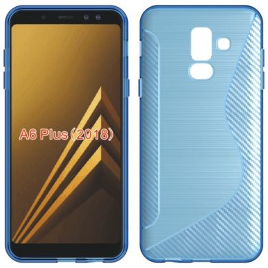 Силиконовый (TPU) чехол Deexe S Line для Samsung Galaxy A6+ 2018 (A605) - Light Blue