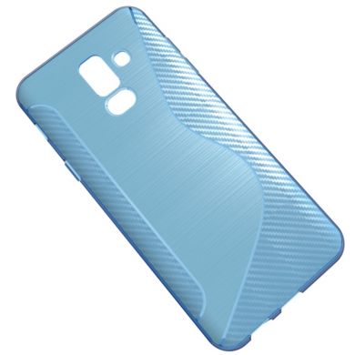 Силиконовый (TPU) чехол Deexe S Line для Samsung Galaxy A6+ 2018 (A605) - Light Blue