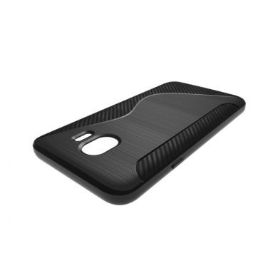 Силиконовый (TPU) чехол Deexe S Line для Samsung Galaxy J4 2018 (J400) - Black