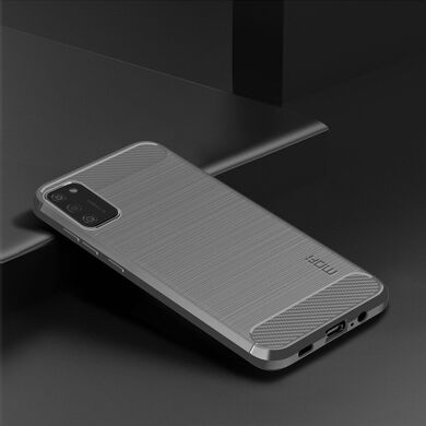 Силіконовий (TPU) чохол MOFI Carbon Fiber для Samsung Galaxy A02s (A025) - Grey