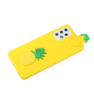 Силиконовый (TPU) чехол UniCase 3D Cartoon Pattern для Samsung Galaxy A52 (A525) / A52s (A528) - Pineapple