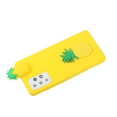 Силиконовый (TPU) чехол UniCase 3D Cartoon Pattern для Samsung Galaxy A52 (A525) / A52s (A528) - Pineapple