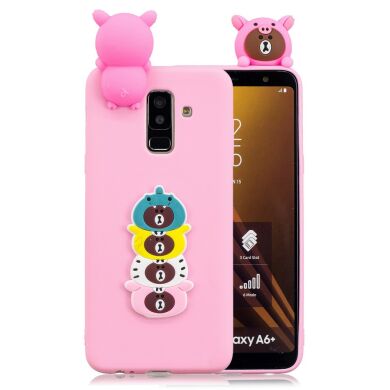 Силіконовий (TPU) чохол UniCase 3D Cartoon Pattern для Samsung Galaxy A6+ 2018 (A605), Cute Rilakkumas