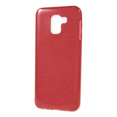 Силиконовый (TPU) чехол UniCase Glitter Cover для Samsung Galaxy J6 2018 (J600) - Red