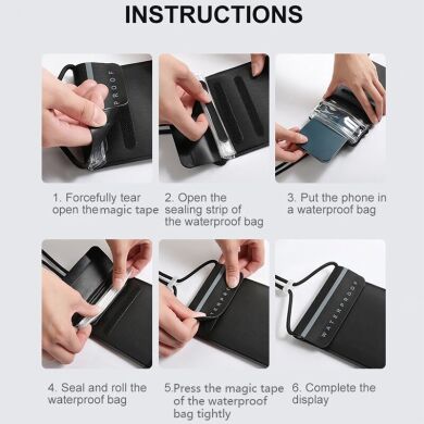 Вологозахисний чохол WEINIAO Waterproof Bag - Black