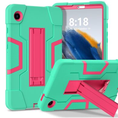 Защитный чехол Deexe Color Kickstand для Samsung Galaxy Tab A11 (X130/135) - Mint Green / Rose