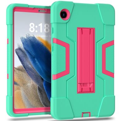 Защитный чехол Deexe Color Kickstand для Samsung Galaxy Tab A11 (X130/135) - Mint Green / Rose
