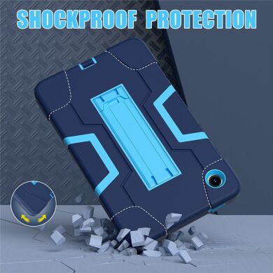 Защитный чехол Deexe Color Kickstand для Samsung Galaxy Tab A11 (X130/135) - Mint Green / Rose