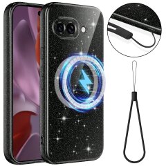 Захисний чохол Deexe Glitter Case with MagSafe для Samsung Galaxy S26 (S942) - Black