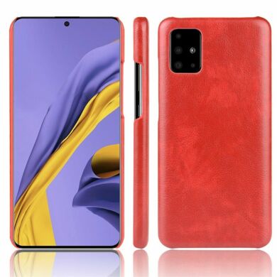 Захисний чохол Deexe Leather Back Cover для Samsung Galaxy A51 (A515) - Red