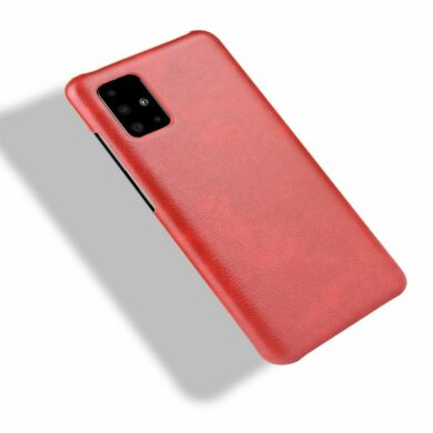 Защитный чехол Deexe Leather Back Cover для Samsung Galaxy A51 (A515) - Red