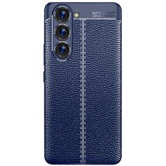 Защитный чехол Deexe Leather Cover для Samsung Galaxy S23 Plus - Blue