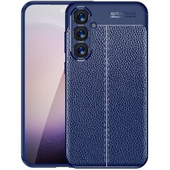 Захисний чохол Deexe Leather Cover для Samsung Galaxy S24 Plus - Blue