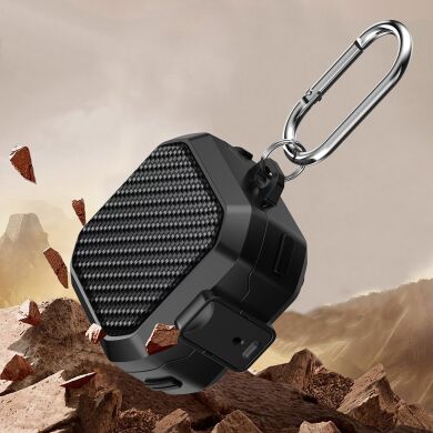 Защитный чехол Deexe Lock Design для Samsung Galaxy Buds 4 / Buds 4 Pro - Black