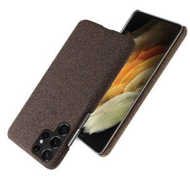 Защитный чехол KSQ Cloth Style для Galaxy S22 Ultra - Brown