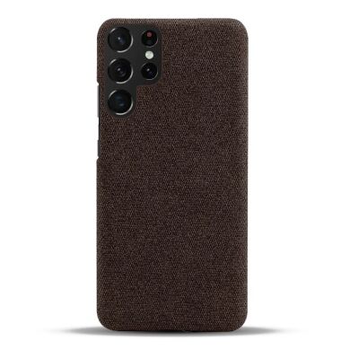 Защитный чехол KSQ Cloth Style для Galaxy S22 Ultra - Brown