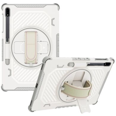 Защитный чехол Reframe Kickstand Strap для Samsung Galaxy Tab S7 FE / S7 Plus / S8 Plus / S9 Plus (T730/736/800/806/970/975/810/816) - Grey