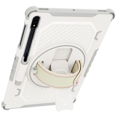 Защитный чехол Reframe Kickstand Strap для Samsung Galaxy Tab S7 FE / S7 Plus / S8 Plus / S9 Plus (T730/736/800/806/970/975/810/816) - Grey