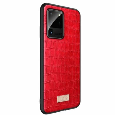 Защитный чехол SULADA Crocodile Style для Samsung Galaxy S20 Ultra (G988) - Red