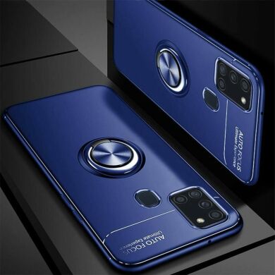 Защитный чехол UniCase Magnetic Ring для Samsung Galaxy A21s (A217) - Black / Blue