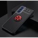 Защитный чехол UniCase Magnetic Ring для Samsung Galaxy S21 FE (G990) - Black / Red. Фото 2 из 15