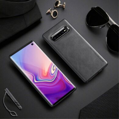 Захисний чохол X-LEVEL Leather Back Cover для Samsung Galaxy S10 Plus (G975), Grey