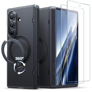 Защитный комплект TORRAS Ostand Q3 Spin with MagSafe (FF) для Samsung Galaxy Fold 8 Ultra - Black