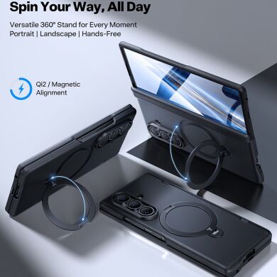 Защитный комплект TORRAS Ostand Q3 Spin with MagSafe (FF) для Samsung Galaxy Fold 8 Ultra - Black