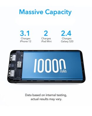 Внешний аккумулятор VEGER L10S PD20W + QC3.0 (10000mAh) - Black