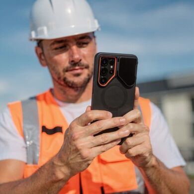 Защитный чехол Tech-Protect Kevlar Aura MagSafe для Samsung Galaxy S26 Ultra (S948) - Black / Orange