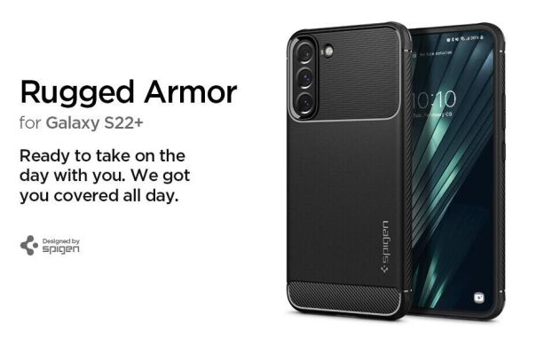 Защитный чехол Spigen (SGP) Rugged Armor для Samsung Galaxy S22 Plus (S906) - Matte Black