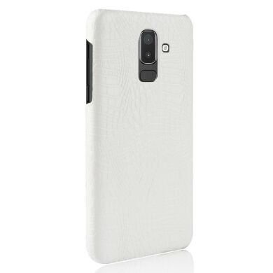 Пластиковий чохол Deexe Croco Style для Samsung Galaxy J8 2018 (J810) - White