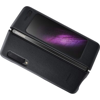 Захисний чохол Leather Cover для Samsung Galaxy Fold (EF-VF907LBEGRU) - Black