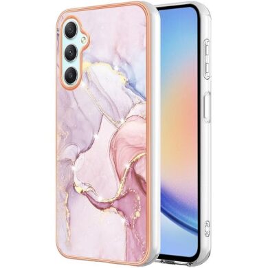 Защитный чехол Deexe Marble Style для Samsung Galaxy A25 (A256) - Rose Gold