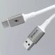 Кабель Proove Flex Metal USB to Type-C (3A, 1m) - White. Фото 2 из 4