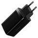 Сетевое зарядное устройство Baseus GaN3 Pro Fast Charger 2C+U 65W + кабель Type-C to Type-C (100W, 5A, 1m) CCGP050101 - Black. Фото 4 из 24