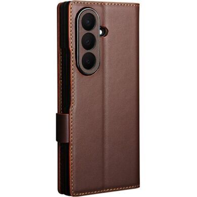 Кожаный чехол QIALINO Wallet Case (FF) для Samsung Galaxy Fold 8 Ultra - Brown