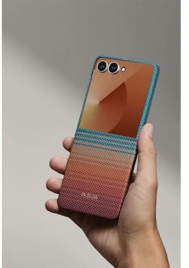 Ультратонкий чохол Pitaka Edge Case California Dream (FF) для Samsung Galaxy Flip 8 (FSFLIP8) - Cyan / Orange