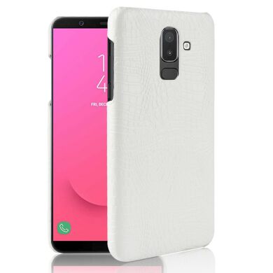 Пластиковий чохол Deexe Croco Style для Samsung Galaxy J8 2018 (J810) - White