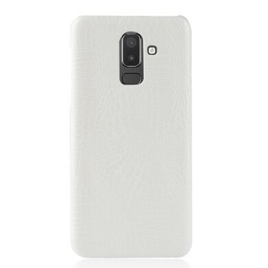 Пластиковый чехол Deexe Croco Style для Samsung Galaxy J8 2018 (J810) - White