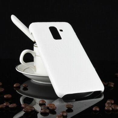 Пластиковий чохол Deexe Croco Style для Samsung Galaxy J8 2018 (J810) - White