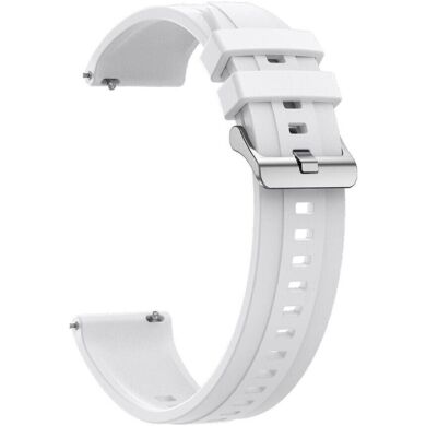 Ремінець Deexe Silicone Band для годинників з шириною кріплення 18 мм - White