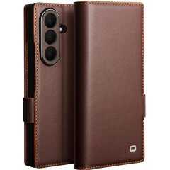 Кожаный чехол QIALINO Wallet Case (FF) для Samsung Galaxy Fold 8 Ultra - Brown