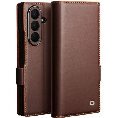 Кожаный чехол QIALINO Wallet Case (FF) для Samsung Galaxy Fold 8 Ultra - Brown