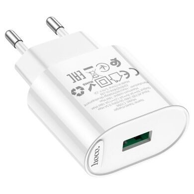 Сетевое зарядное устройство Hoco C109A Fighter QC3.0 (18W) - White