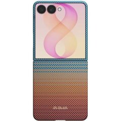 Ультратонкий чохол Pitaka Edge Case California Dream (FF) для Samsung Galaxy Flip 8 (FSFLIP8) - Cyan / Orange
