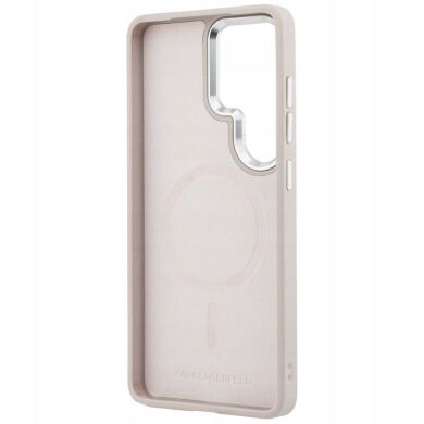 Защитный чехол Karl Lagerfeld Embossed Ring RSG Logo MagSafe для Samsung Galaxy S26 Ultra (S948) KLHMS26LPSKRSGEP - Pink